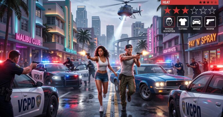 O Sistema de Procurado do GTA 6 se Chama Heat e Não Funciona mais por Acúmulo.